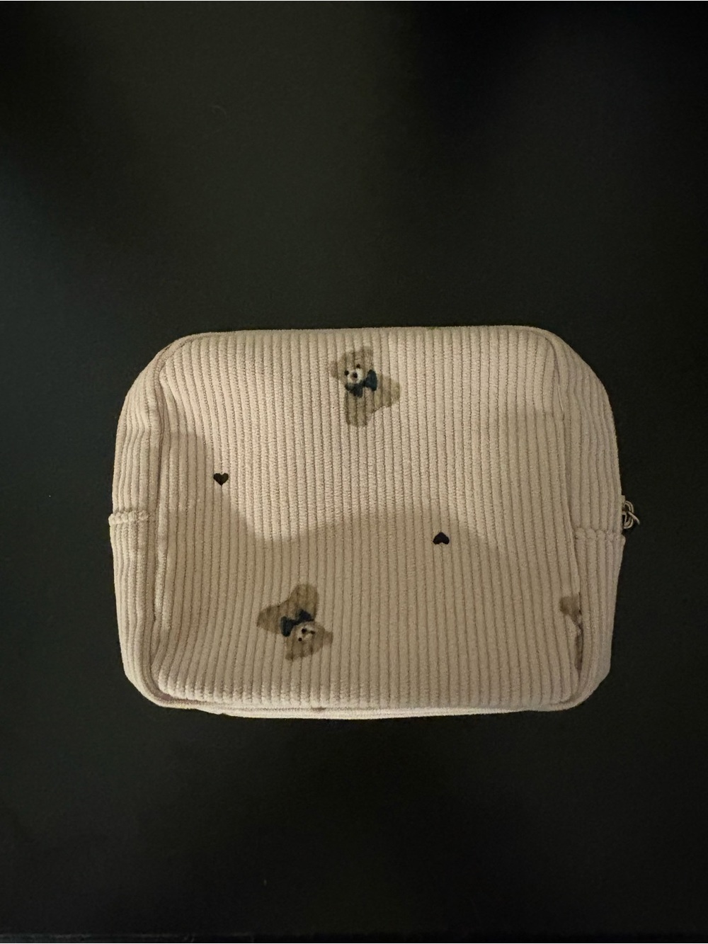 Pink cosmetic pouch